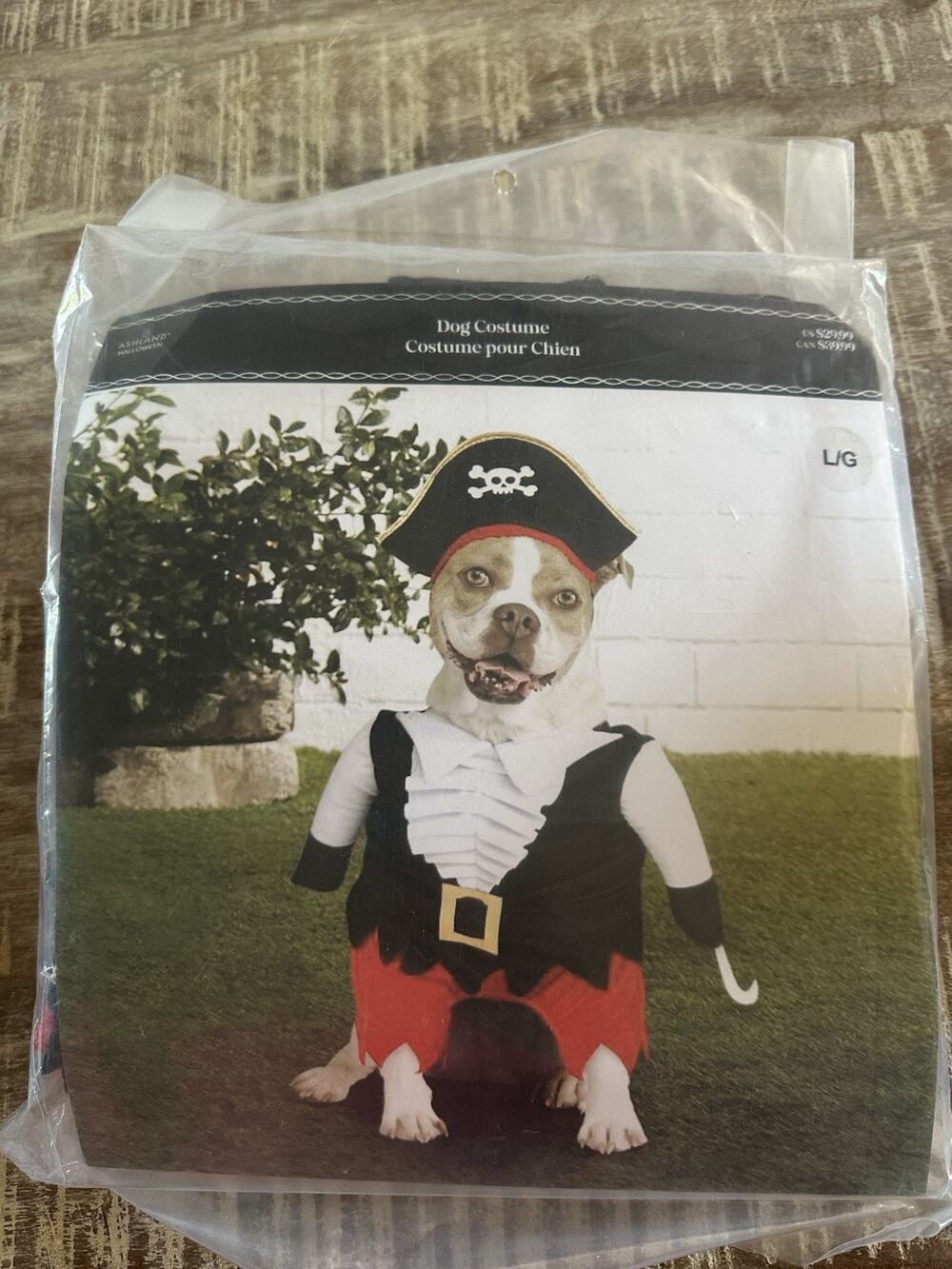 Ashland Pirate Dog Costume - Black and Red Size Large